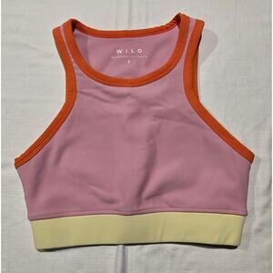 Wilo Womens Sm Sport Bra Crop Top Tank Shirt Pink Yellow Orange Melbourne Active
